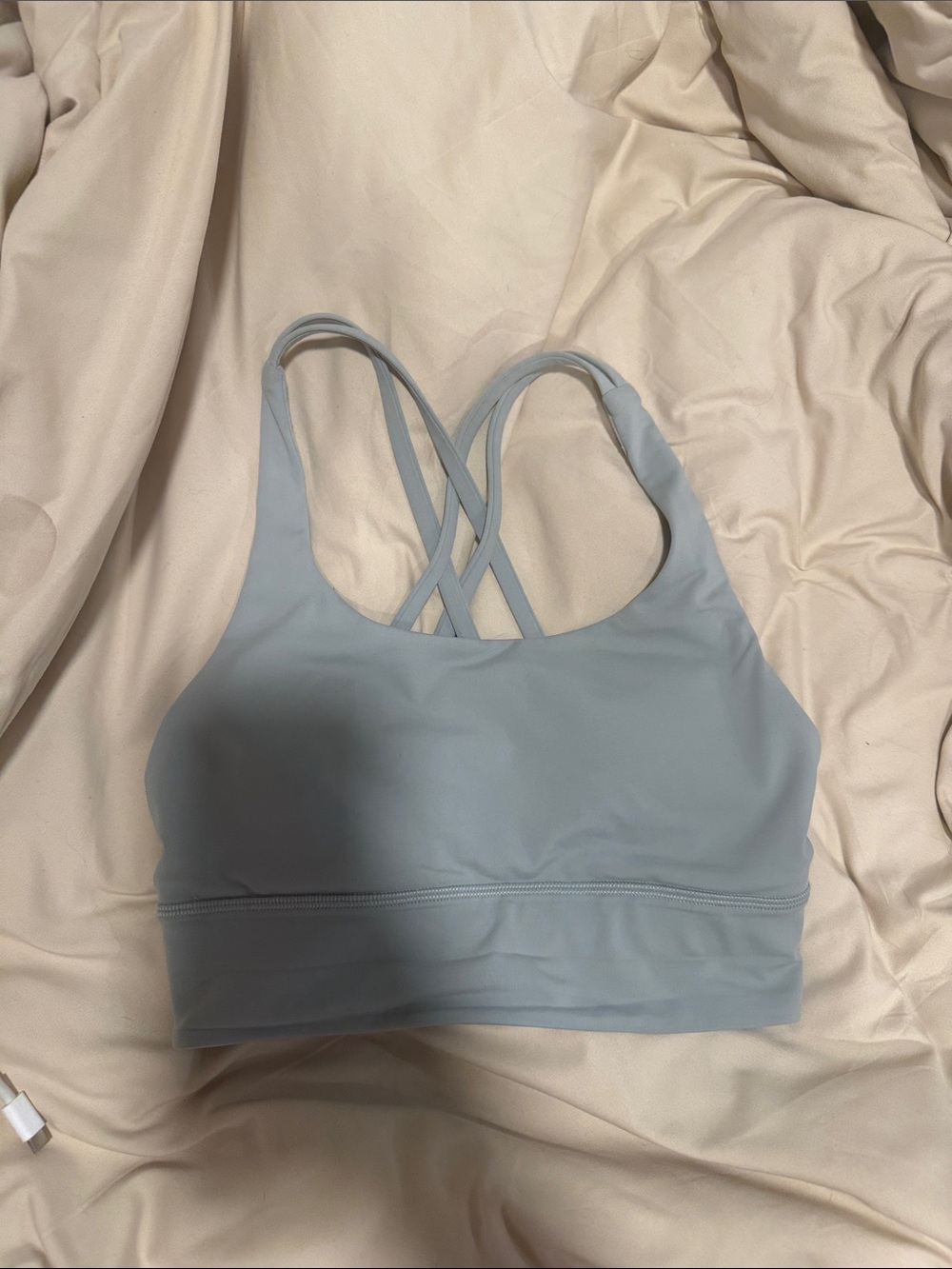 lululemon athletica Pale Blue Crisscross Sports Bra